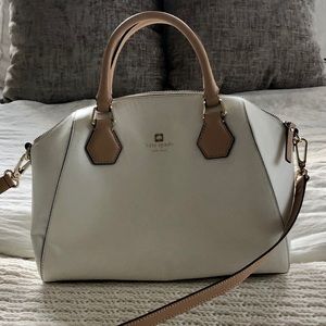 Kate Spade White/Cream Bowling Bag Dome Satchel